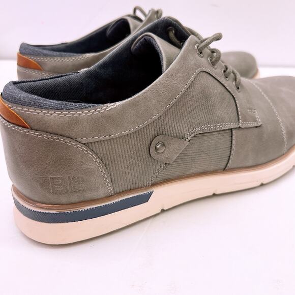 B-52 by Bullboxer Bryer Men’s Size US 12 Grey Leather Casual Dress Lace Up Shoes main image 7